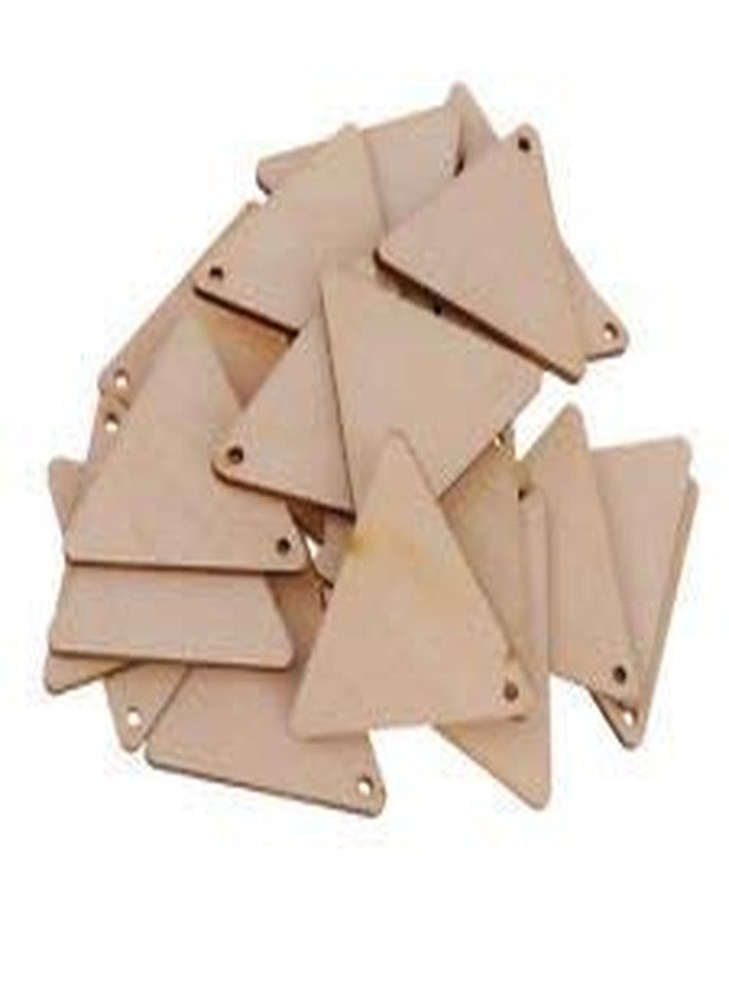 ROOT KRAFT [50pcs]-[ 5cmx5cm]-Triangle Wooden Pine MDF Cutouts Unfinished Tags for Key Chain,Slices Crafts,Xmas Holiday Hanging Decorations,Painting Wood Craft,MDF Plains,Resin Art Work - Image 5